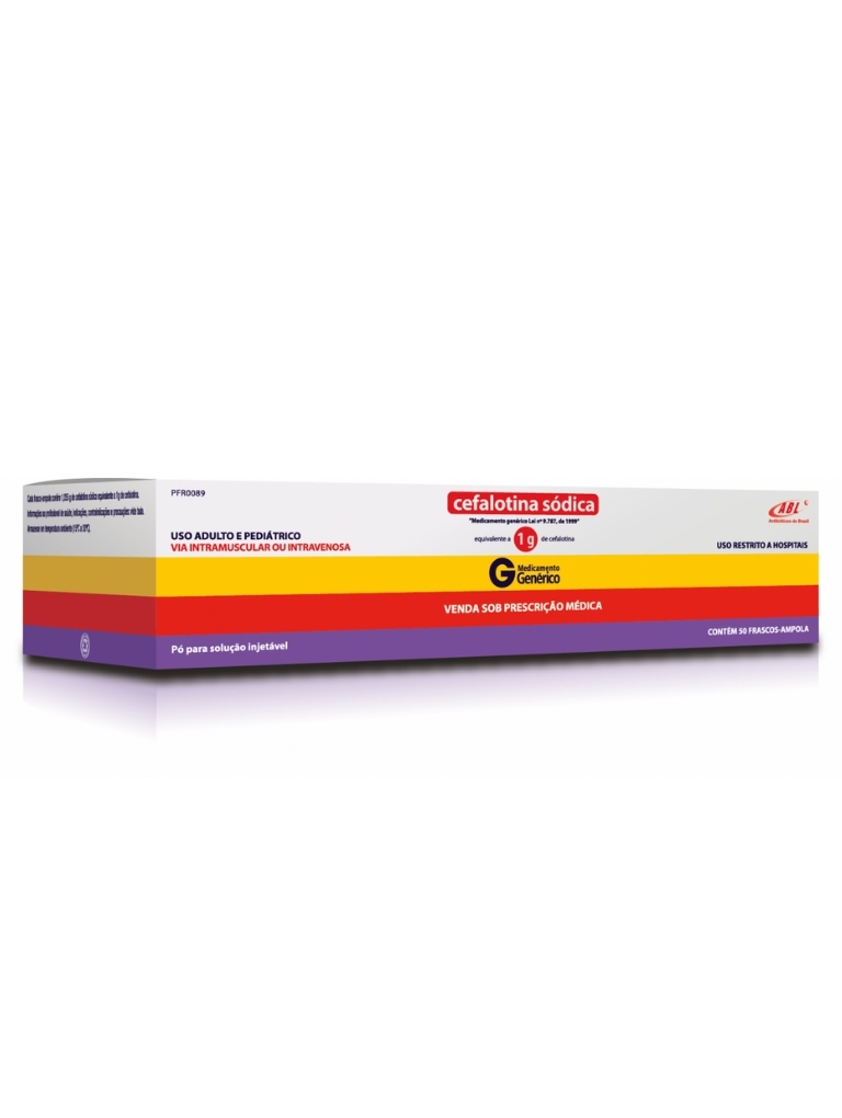 Cefalotina Sódica 1 g – Caixa com 50 frascos-ampolas sem diluente (Genérico)